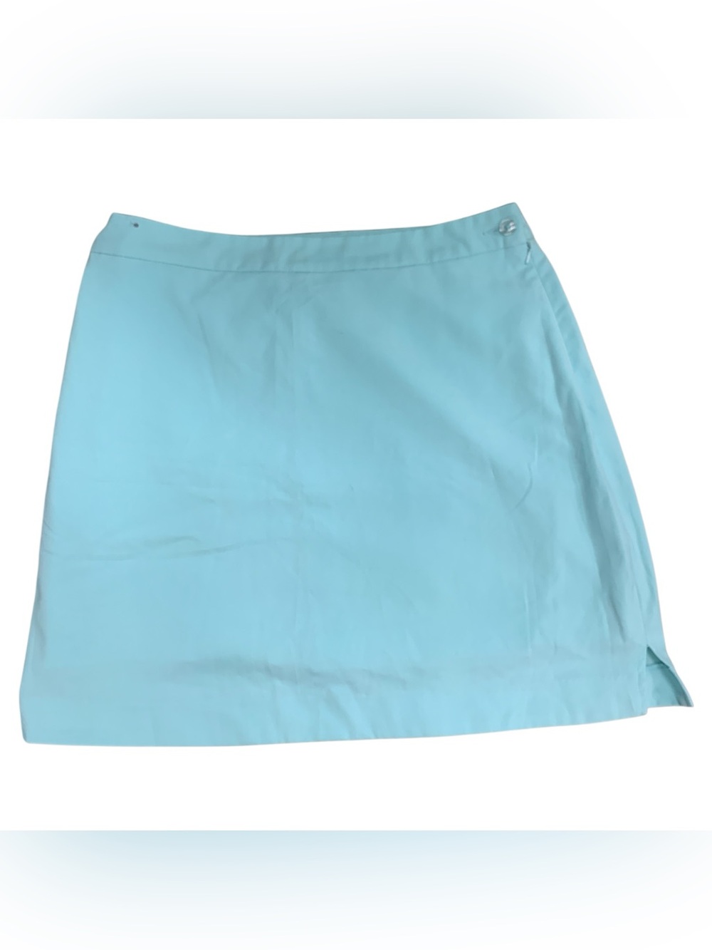 Monterey Club Classic Light Blue Mini Skirt Size L